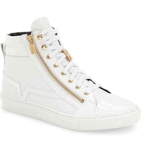 versace sneakeres|versace zipped high top sneakers.